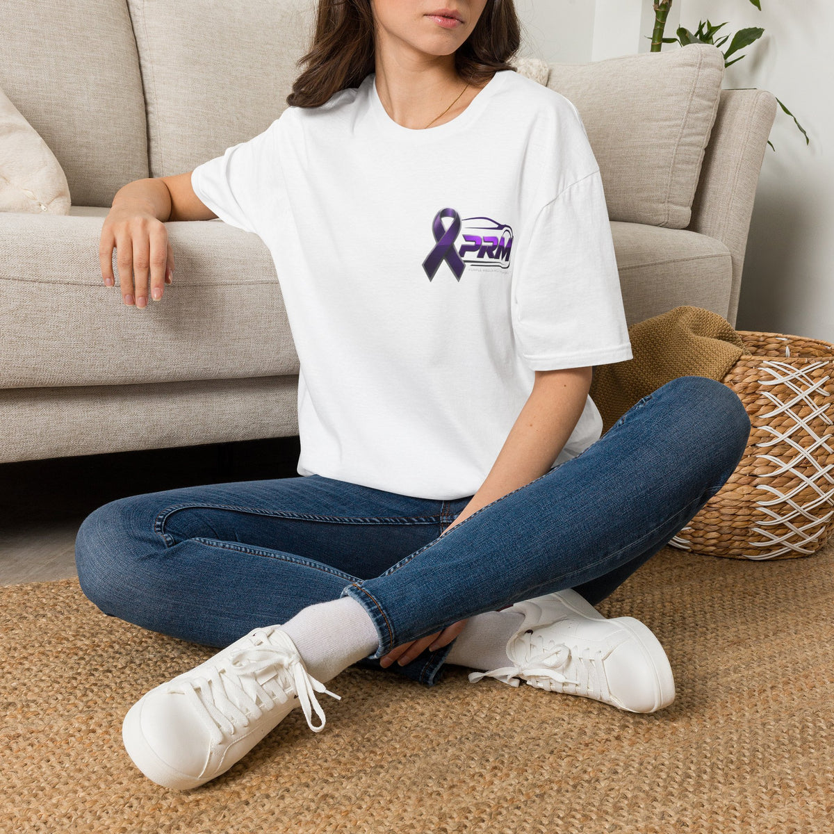 Purple Awareness Ribbon Crown Tee