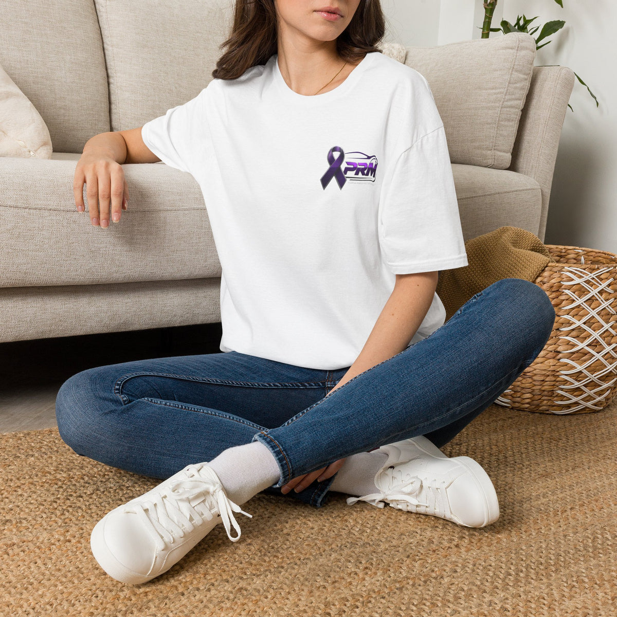 Engine V8 Tee with Purple Awareness Ribbon