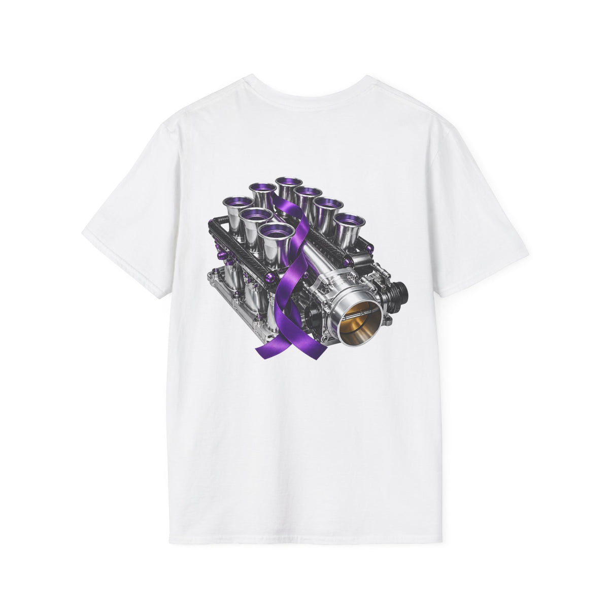 Engine V8 Tee with Purple Awareness Ribbon