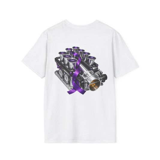 Engine V8 Tee with Purple Awareness Ribbon